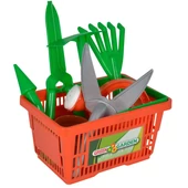 Kerti szerszámok kosárban