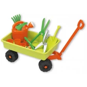 Kerti szerszámok húzós kocsiban