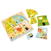 Többrétegű kirakó - Erdei állatok