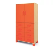 Narancs ajtós szekrény - fiókos