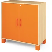 Narancs zárható ajtós szekrény - kicsi