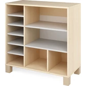 Szürke polcos-osztott szekrény - kicsi