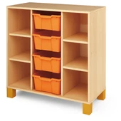 Narancs szekrény nagy fiókokkal - kicsi