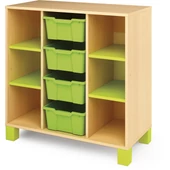 Zöld szekrény nagy fiókokkal - kicsi