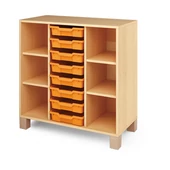 Nyír szekrény kicsi fiókokkal - kicsi