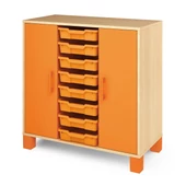 Narancs ajtós szekrény nagy fiókokkal - kicsi