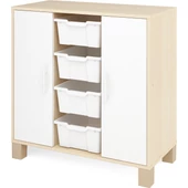 Fehér ajtós szekrény nagy fiókokkal - kicsi