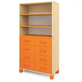 Narancs nagy szekrény fiókokkal