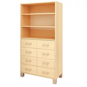 Nyír nagy szekrény fiókokkal