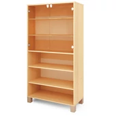 Nyír nagy szekrény üvegajtóval