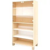 Fehér nagy szekrény üvegajtóval