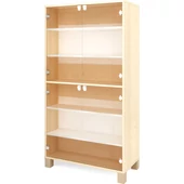 Fehér nagy szekrény teli üvegajtóval