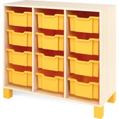 Narancs nagy fiókos szekrény - közepes