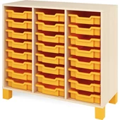 Narancs kicsi fiókos szekrény - közepes