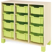 Zöld nagy fiókos szekrény - közepes