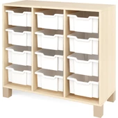 Fehér nagy fiókos szekrény - közepes