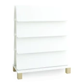 Kétoldalas könyvbemutató szekrény - fehér