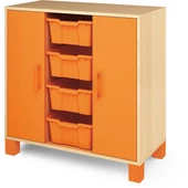 Narancs ajtós szekrény nagy fiókokkal - kicsi
