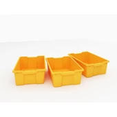 Műanyag fiók - nagy - 3 db-os narancs