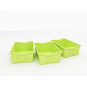 Műanyag fiók - nagy - 3 db-os zöld