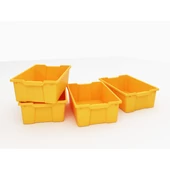 Műanyag fiók - nagy - 4 db-os narancs