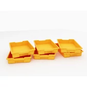 Műanyag fiók - kicsi- 6 db-os narancs