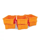 Műanyag fiók - nagy - 6 db-os narancs