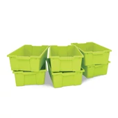 Műanyag fiók - nagy - 6 db-os zöld
