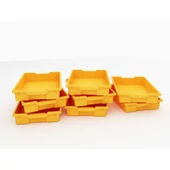 Műanyag fiók - kicsi - 8 db-os narancs