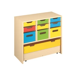 Fiókos és guruló fiókos szekrény - 84 cm - M