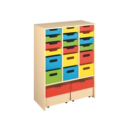 Fiókos és guruló fiókos szekrény - 84 cm - X