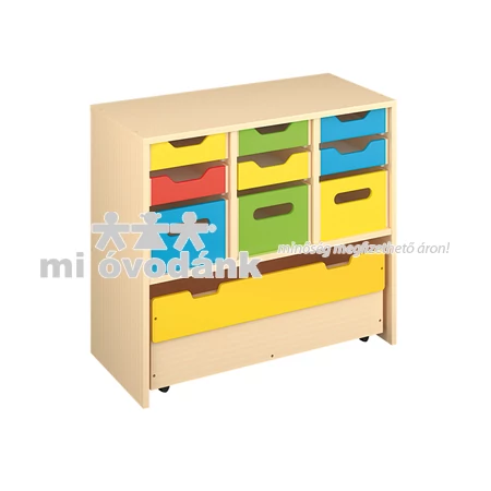 Fiókos és guruló fiókos szekrény - 84 cm - M