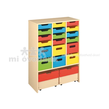 Fiókos és guruló fiókos szekrény - 84 cm - X