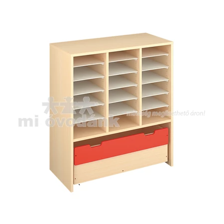 Fakkos, guruló fiókos szekrény - 84 cm - L
